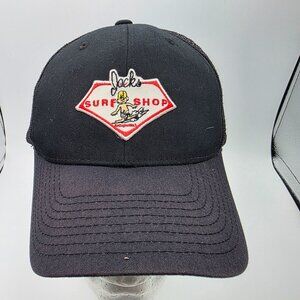 Jacks Surf Shop Black Mesh Trucker Hat Adjustable Snapback Cap Casual Outdoors
